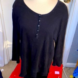 Vintage White Stag Knit crew sweater/Top black XL/XG 14/16